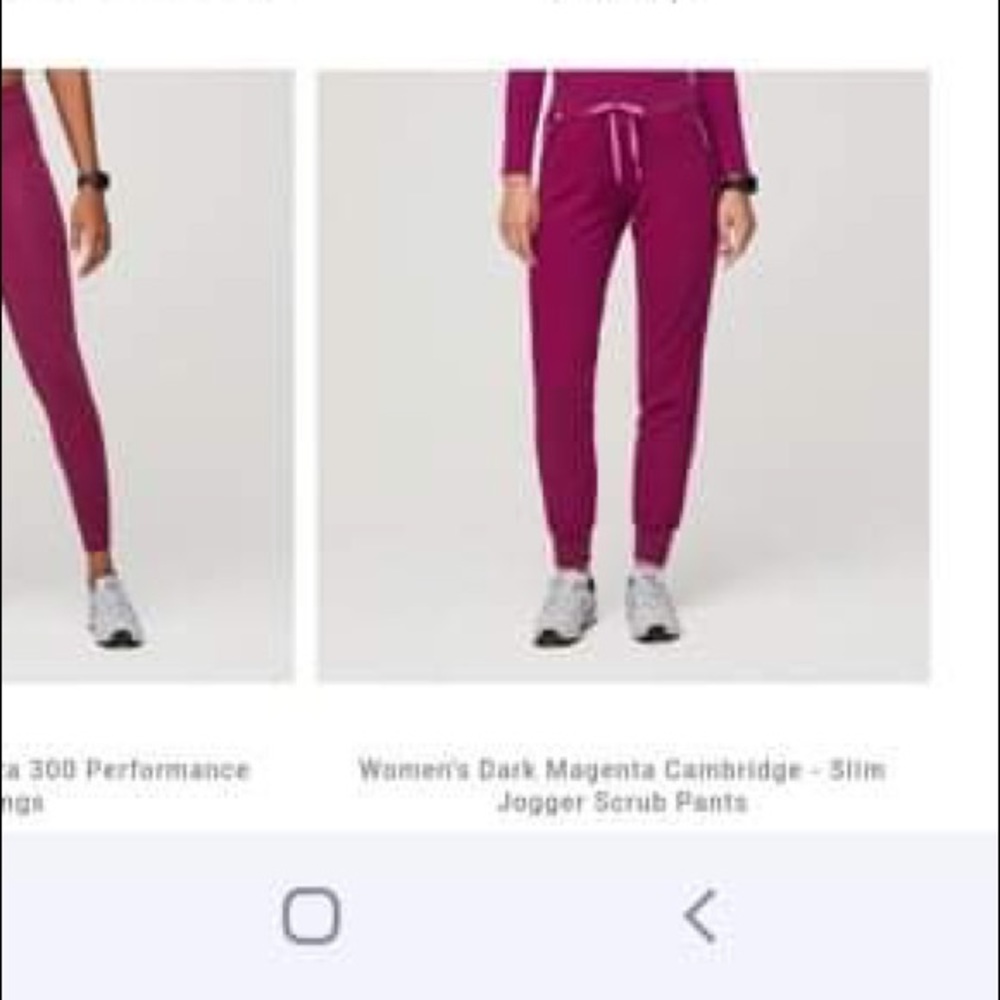 COPY - Dark magenta figs scrub bottoms